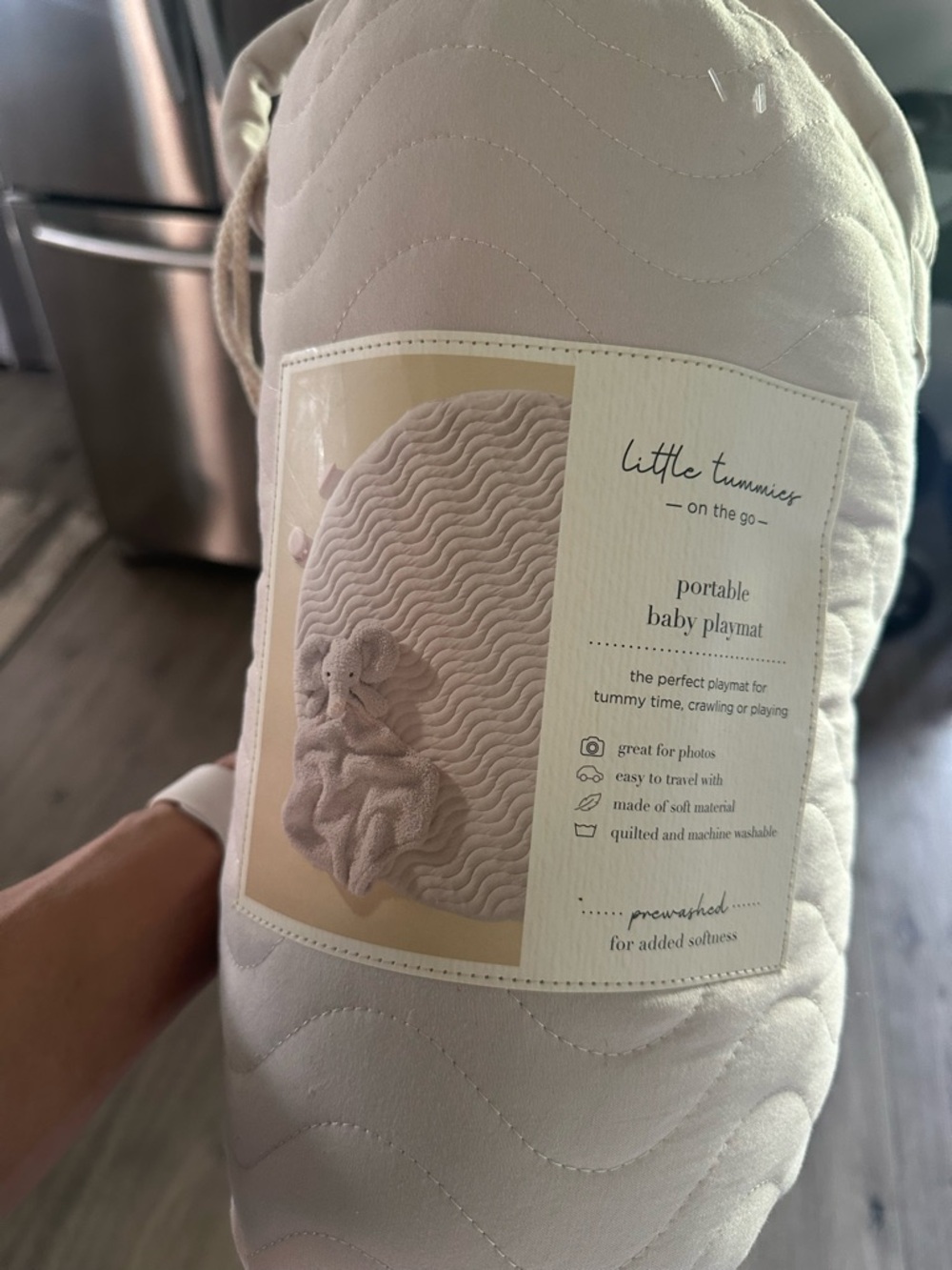 Little Tummies Portable Baby Playmat - Cream/White